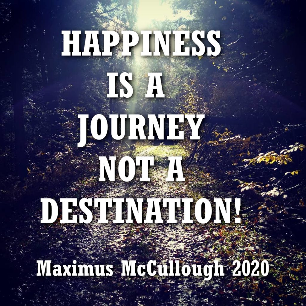HAPPINESS IS A JOURNEY NOT A DESTINATION